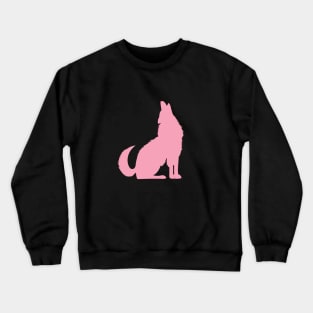 pink wolf pink moon Crewneck Sweatshirt